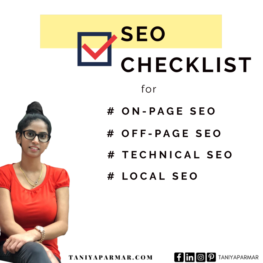 SEO Checklist 7 SEO Checklist Taniya Parmar 1