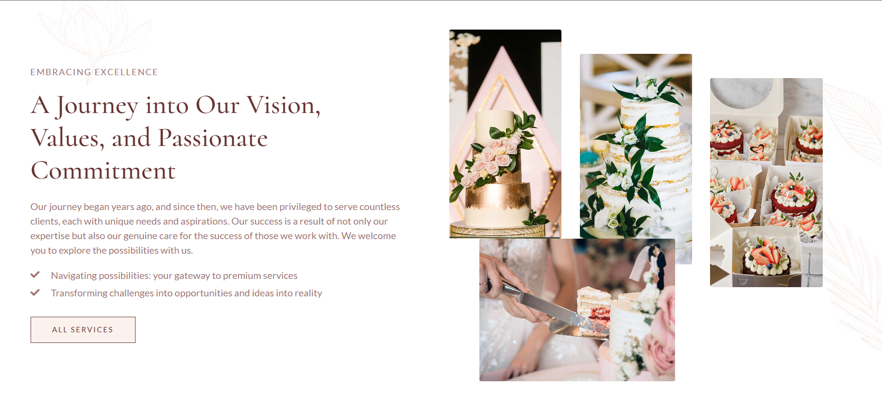 Cake Designer Website Design